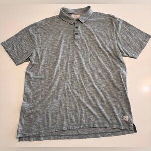 LINKSOUL Men’s 3 Button Polo Golf Short Sleeve Shirt Green Striped Size XL